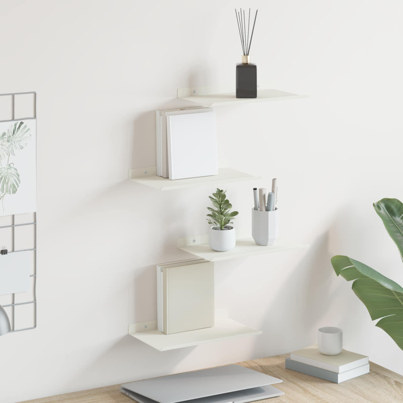 Steel Floating Shelf, White