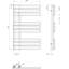 Vertical Designer Towel Rail 113cm H X 50cm W
