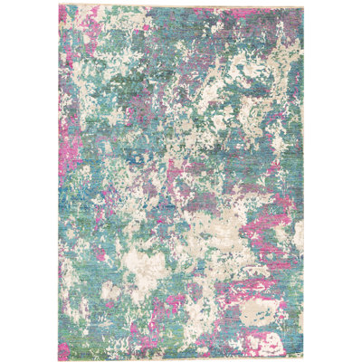 Hand-Knotted High-Quality Multi-Colored Area Rug