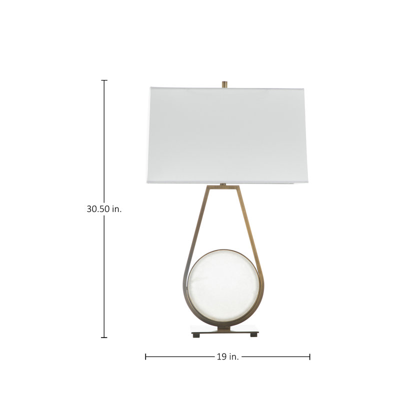 Emerald Table Lamp -White, White