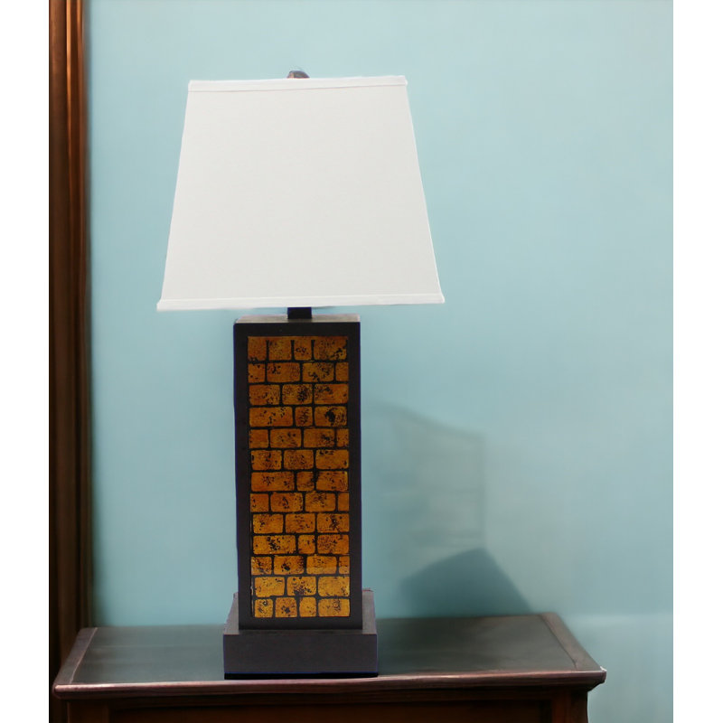 Lampe de table 30,75 po Annaline, Jaune, Blanc