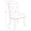 5 Piece Kitchen Table & Chairs Set Includes a Round Dining Room Table with Dropleaf and 4 Blue Linen Fabric Upholstered Chairs, 42x42 Inch, Wirebrushed Black-1307738548-1307738557-1307738556