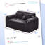 Canapé 2 places en mousse de 137 cm de large avec coussins décoratifs, canapé rembourré confortable et compact pour petits espaces, idéal pour un salon d'appartement.-484329355