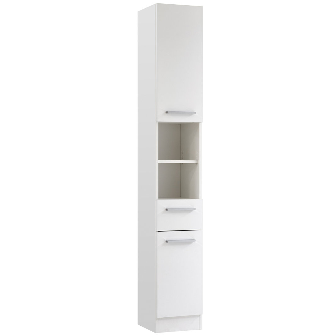 Quickset 335 30Cm W x 195.5Cm H x 33Cm D Free-Standing Tall Bathroom Cabinet