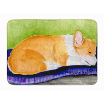 Tapis pour salle de bain en mousse à mémoire de forme corgi