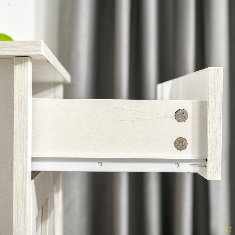 Cloquet 31.5" Farmhouse Barn Door Sideboard Buffet Storage Cabinet Coffee Bar, Antique White