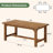 63" Solid Wood Dining Table 4-6 Seats, Farmhouse Rectangular Table With Foot Bar