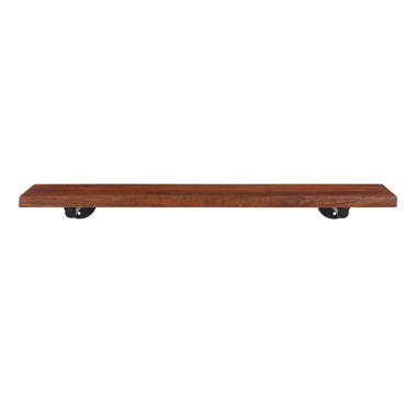 Aybar 2 Piece Alder Solid Wood Floating Shelf (Set of 2) Three Posts