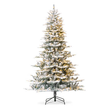 Laroche Green Spruce Flocked/Frosted Christmas Tree, Unlit Andover Mills Size: 7.5 ft