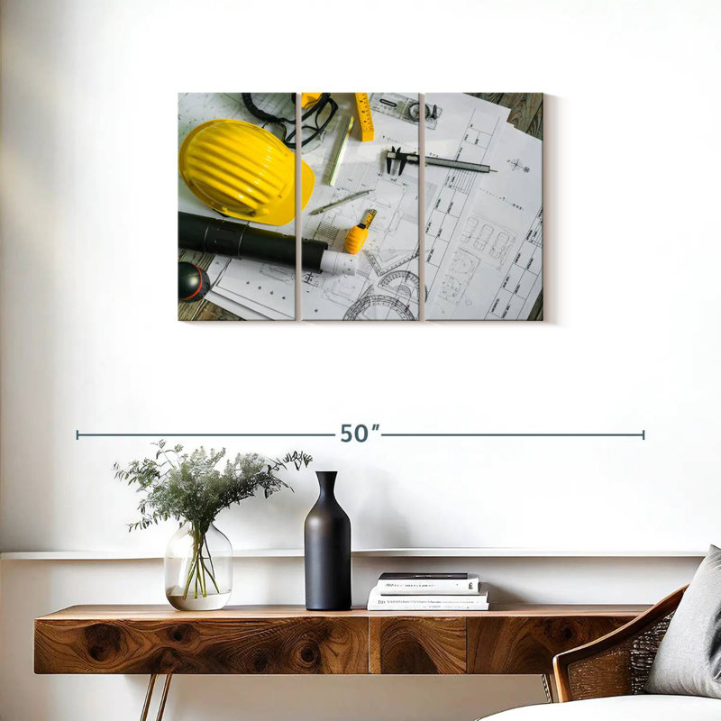 Alcaraz Drawing And Construction Tools, 20" H x 33" W