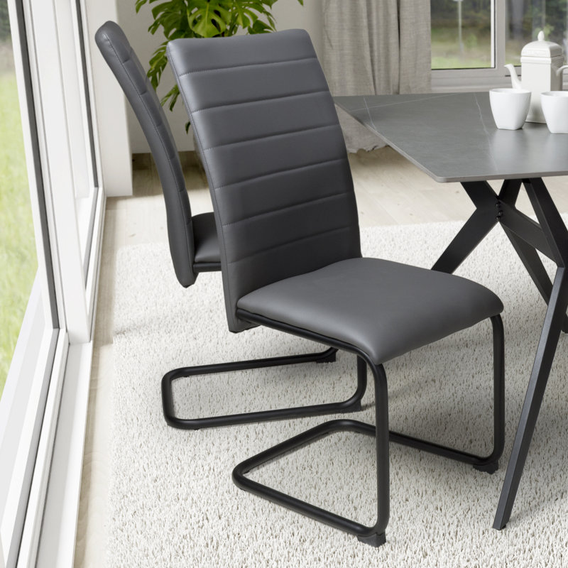 Cotney 47cm H Upholstered Side Chair, Grey