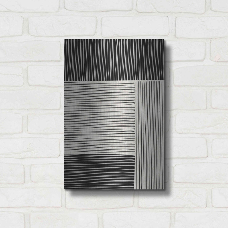 Ivy Bronx «Ribbing 1» par Design Fabrikken, art mural en métal, H 16 po x l 12 po