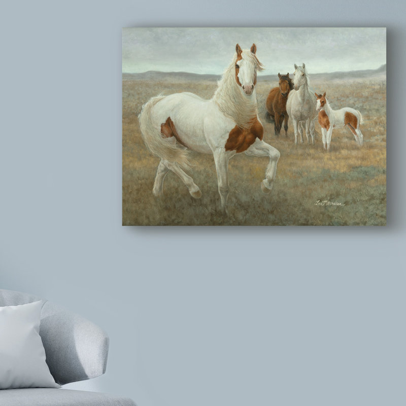 « romeo horse », reproduction de peinture à l’acrylique sur toile tendue, H 14 po x l 19 po x P 2 po