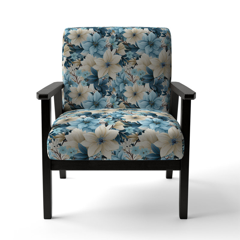 Fauteuil d'appoint rembourré Blue Coastal Harmony