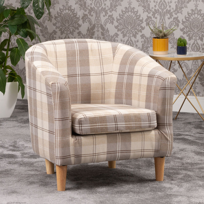 Rocco Upholstered Barrel Chair, Beige