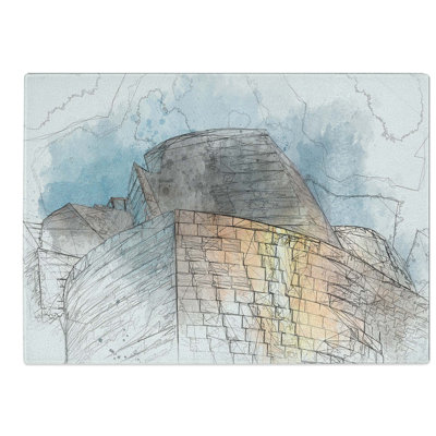 Tempered Glass Architecture Sketch Vol.20 Chopping Board
