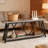 Industrial Vintage 2-Tier Console Table with Ample Storage