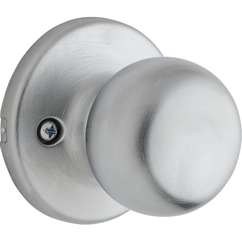 Bouton de porte factice inactif single Fairfax, Chrome satiné