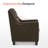 Leomar Modern Accent Armchair, Upholstered Nailhead Trim-653899622