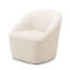 Fauteuil de détente pivotant à 360 degrés pour les petits espaces - Blanc, compact et confortable