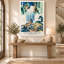 Japanese Waterfall Blue Woodblock Vintage Poster Canvas Wall Art-704469548