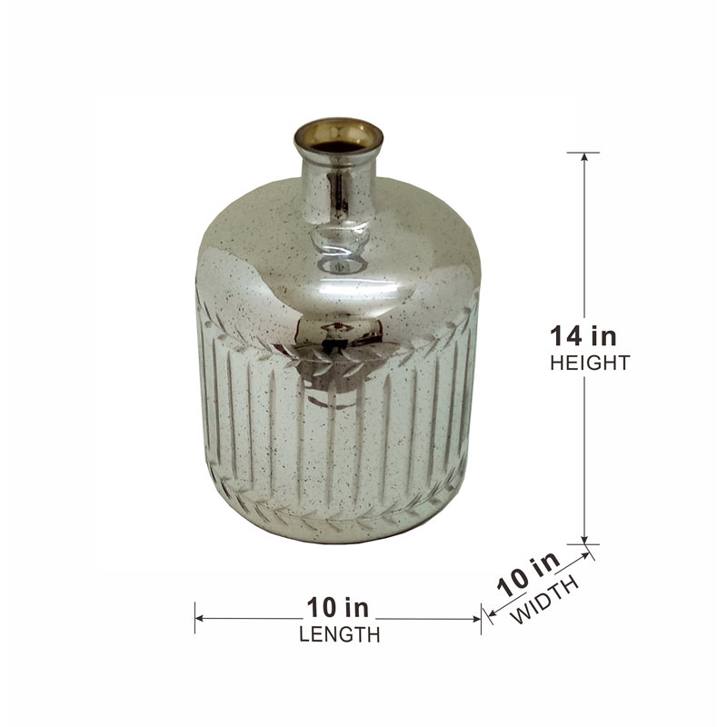 Kami Glass Table Vase, 13.8" H x 9.8" W x 9.8" D