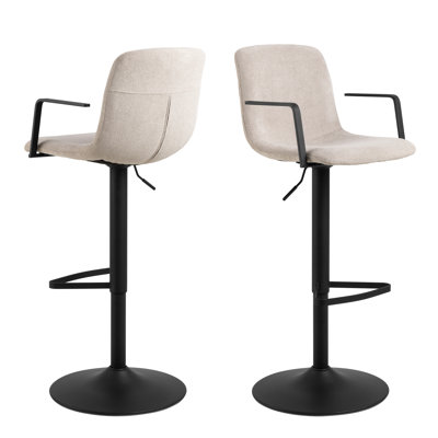 Pablo Swivel Upholstered Adjustable Height Bar Stool