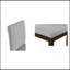 Ensemble de 2 chaises de salle à manger rembourrées à dossier rainuré gris clair
