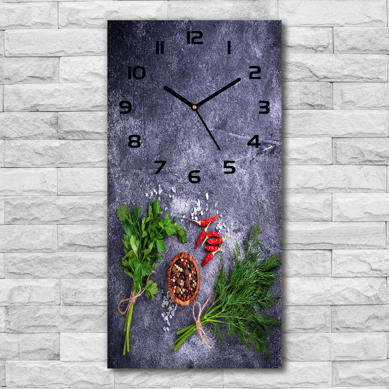 Jacueline Glass Wall Clock, Purple/Red/Green/Black