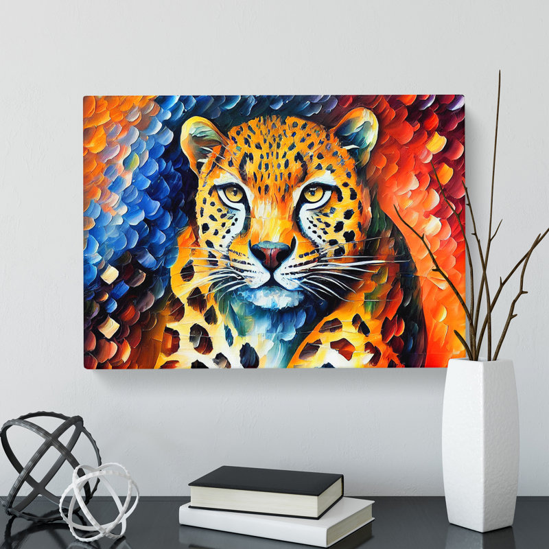 Leopard Painting Vol.4 Abstract - Wrapped Canvas, 50cm H x 76cm W x 3cm D