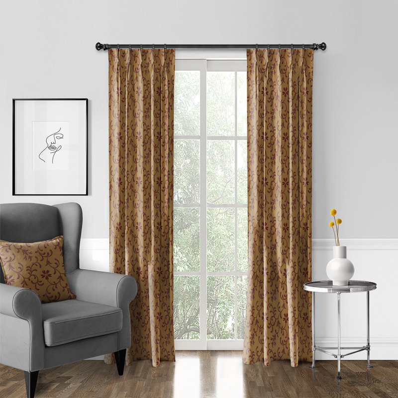 Ensemble de rideaux en mélange de coton 2 pièces Milli, L 40 po x L 96 po