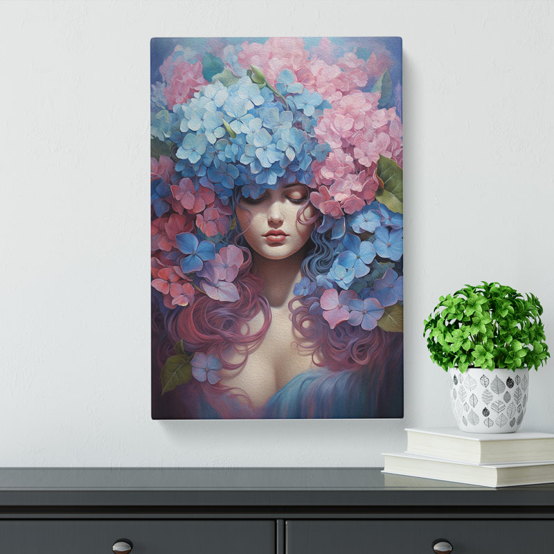 Hydrangea Symbolism - No Frame Print, 50cm H x 35cm W x 3cm D