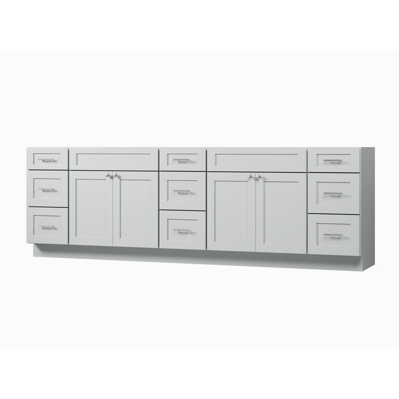 Base de meuble-lavabo double 105 po Disar, Gris