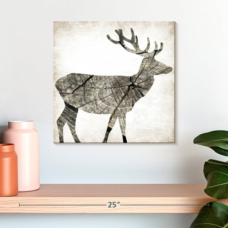 Brampt Wood Deer, 16" H x 16" W