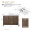 Ensemble de meuble-lavabo autoportant 48 po avec plateau en marbre Caldwell-107663209-107663211-107663205