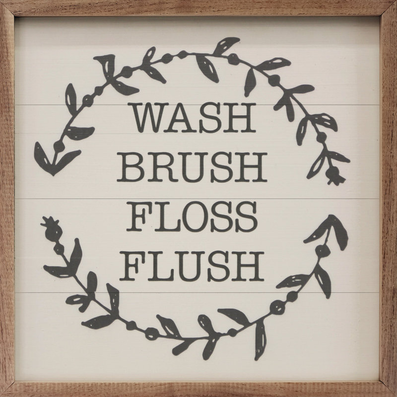 Wash Brush Floss Flush Wreath, H 8 po x l 8 po