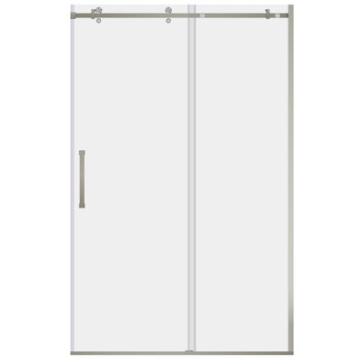 - W x 76'' H Single Added Door Frameless Shower Door with
