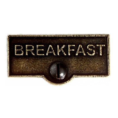 Plaque-étiquette de petit-déjeuner