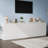 Buffet Cabinet With Storage, Coffee Bar Cabinet With 4 Doors And Adjustable Shelf, Modern Kitchen Buffet Sideboard For Living Room, Kitchen, White-631094203
