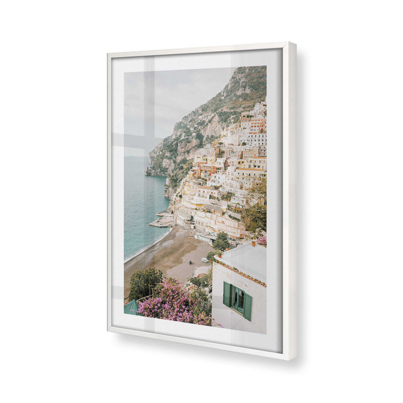 Imprimé Seaside Heights, Cadre simple blanc opaque, H 25 po x l 19 po x P 1,25 po