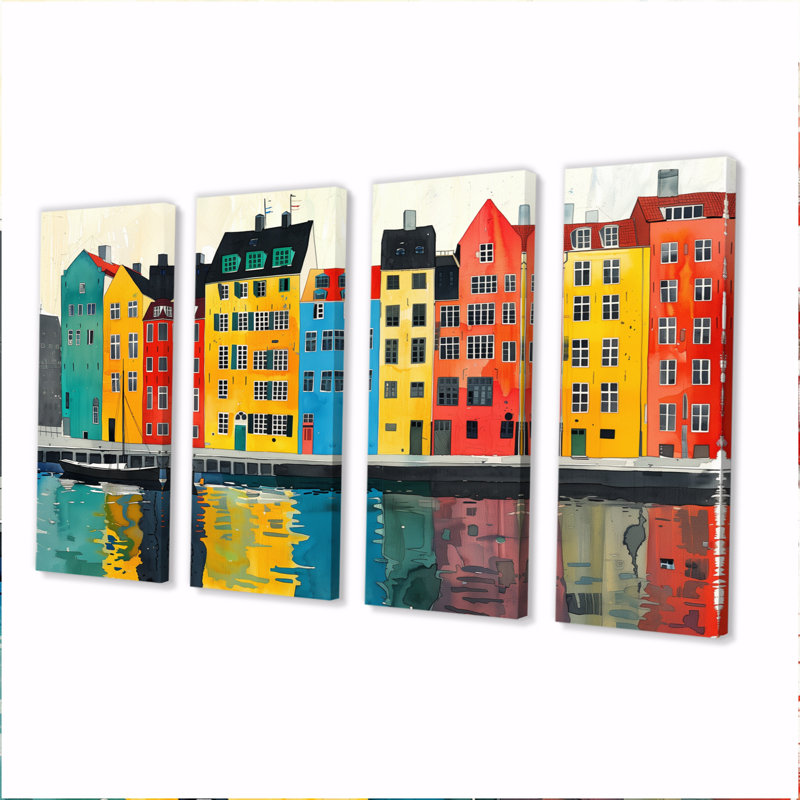 Breaux - ensemble d'art mural Copenhague, H 28 po x l 48 po