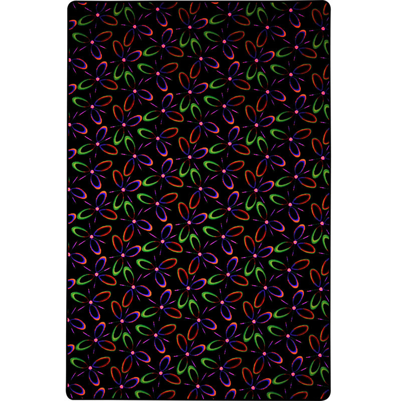Tapis vert / noir / mauve, Rectangle 6 pi x 12 pi