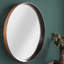 Leeman Solid Wood Circle Wall Mirror