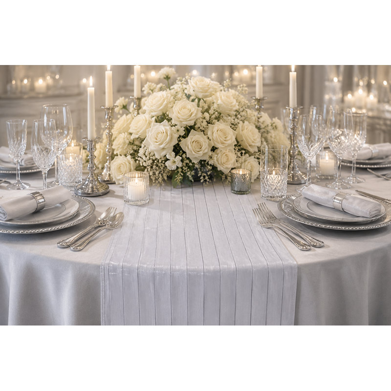 Randi Table Runner, Light Gray