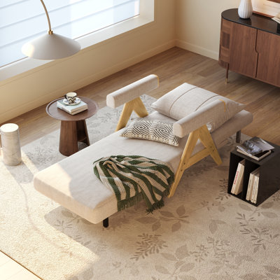 Modern 3-in-1 Convertible Sleeper Reclining Sofa Chair,with Adjustable Backrest