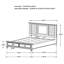 Heritage Design - Lit à panneau de rangement très grand en bois de style cziara blanc vieilli-340789227
