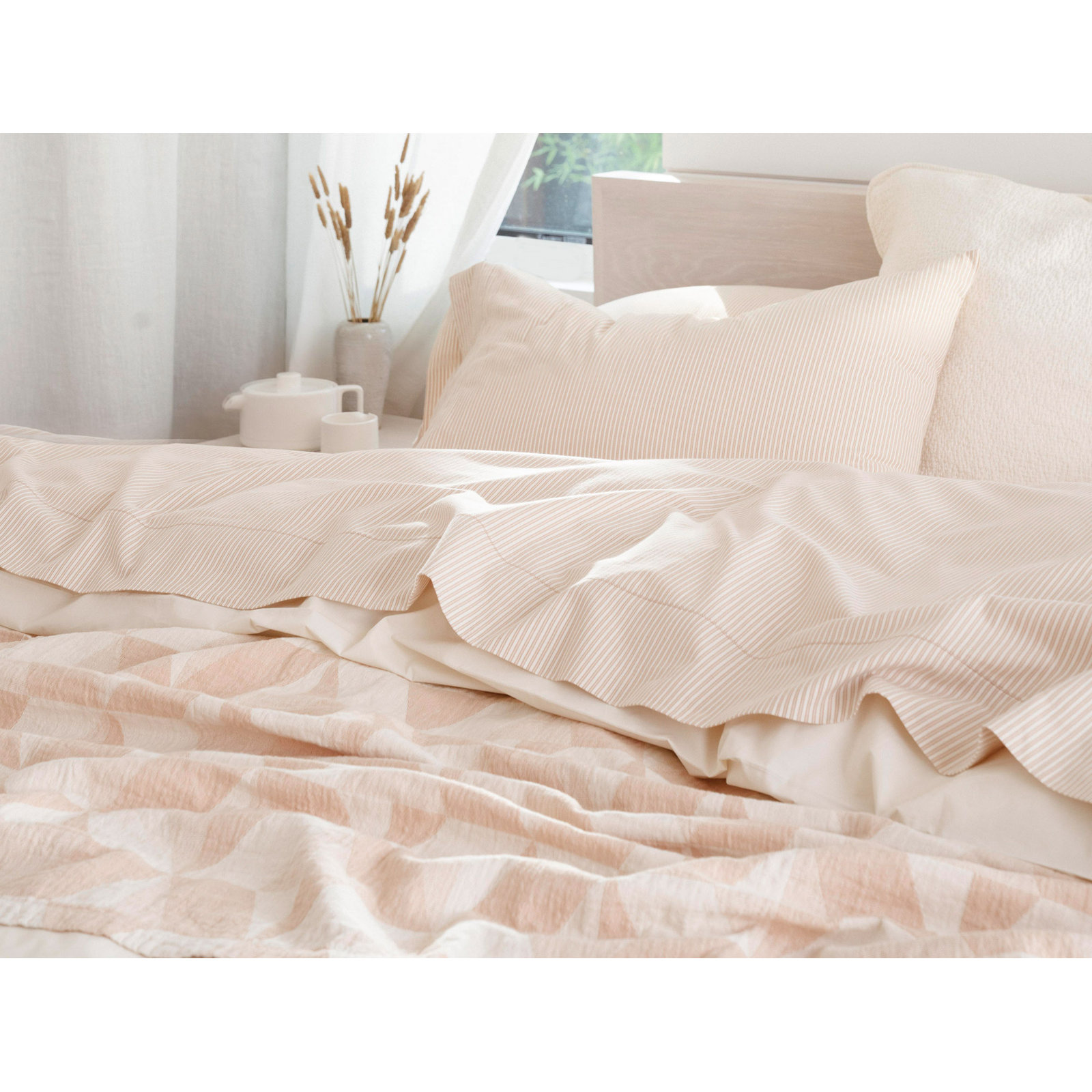 Pismo Cotton Throw Blanket, King, Hazel