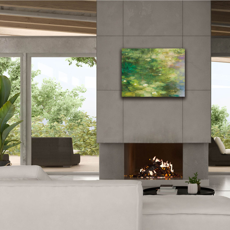 «Lakeside Reverie» par Julia Purinton, art mural sur toile, H 26 po x l 34 po x P 1,5 po