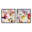 Vivid Floral Expressions Set of 2 Canvas Prints in a Polished Silver Frame, 16" x 16"-1704523407-1704523406