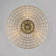 Plafonnier encastré en cristal doré 3 lumières Modern Glam